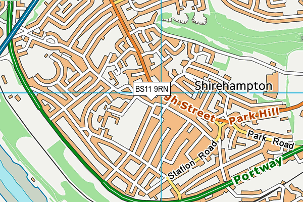 BS11 9RN map - OS VectorMap District (Ordnance Survey)