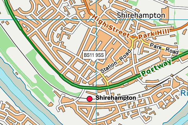 BS11 9SS map - OS VectorMap District (Ordnance Survey)