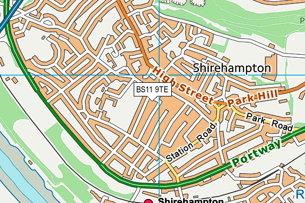 BS11 9TE map - OS VectorMap District (Ordnance Survey)