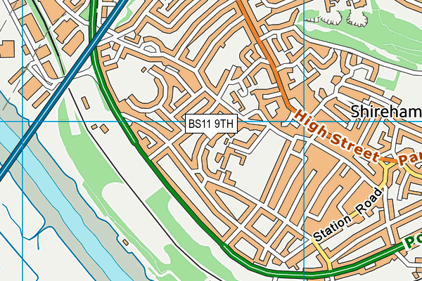 BS11 9TH map - OS VectorMap District (Ordnance Survey)