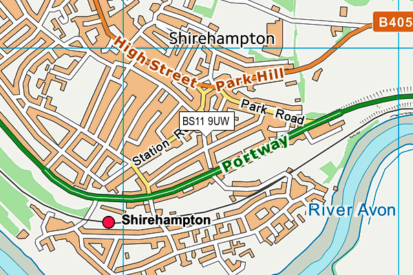 BS11 9UW map - OS VectorMap District (Ordnance Survey)