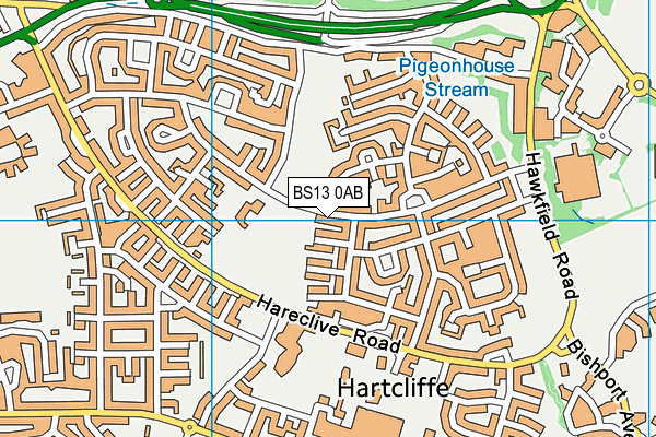 BS13 0AB map - OS VectorMap District (Ordnance Survey)