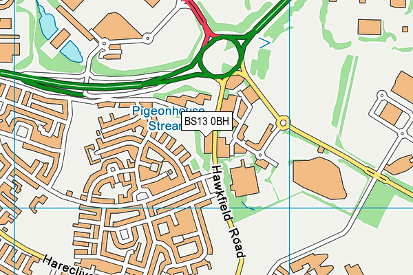 BS13 0BH map - OS VectorMap District (Ordnance Survey)