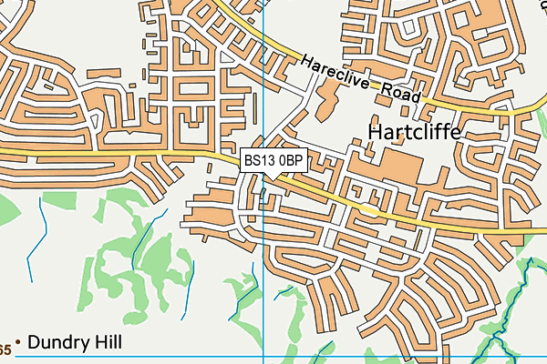 BS13 0BP map - OS VectorMap District (Ordnance Survey)