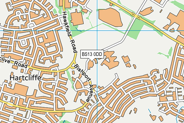 BS13 0DD map - OS VectorMap District (Ordnance Survey)