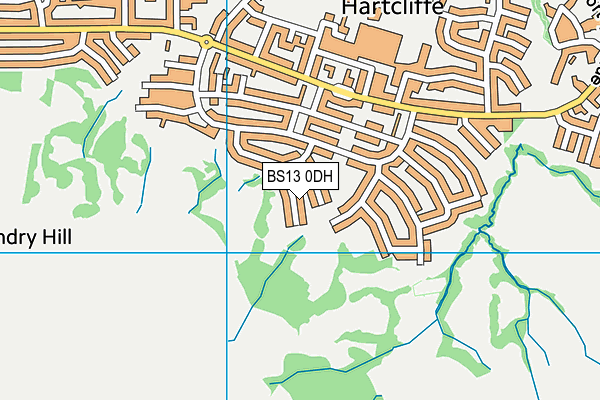 BS13 0DH map - OS VectorMap District (Ordnance Survey)