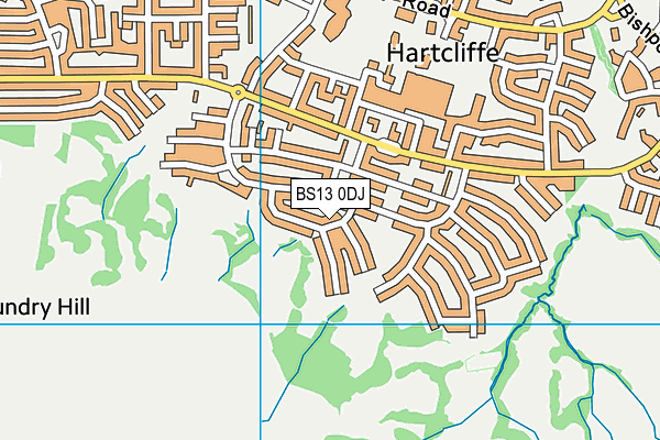 BS13 0DJ map - OS VectorMap District (Ordnance Survey)