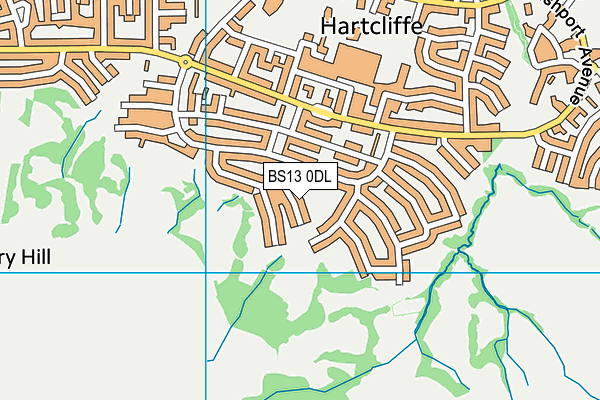 BS13 0DL map - OS VectorMap District (Ordnance Survey)