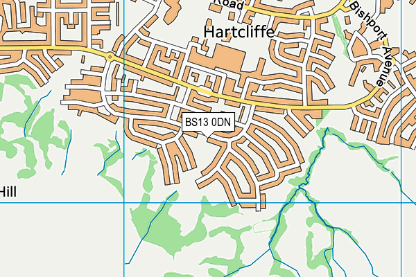 BS13 0DN map - OS VectorMap District (Ordnance Survey)