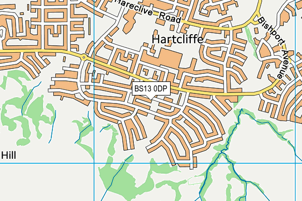 BS13 0DP map - OS VectorMap District (Ordnance Survey)