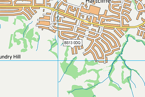 BS13 0DQ map - OS VectorMap District (Ordnance Survey)