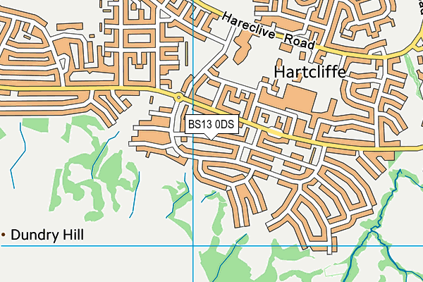 BS13 0DS map - OS VectorMap District (Ordnance Survey)