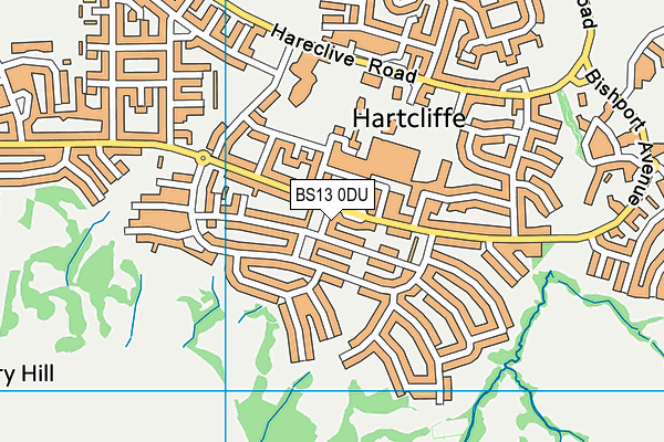 BS13 0DU map - OS VectorMap District (Ordnance Survey)