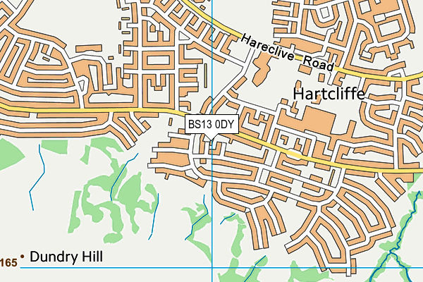 BS13 0DY map - OS VectorMap District (Ordnance Survey)
