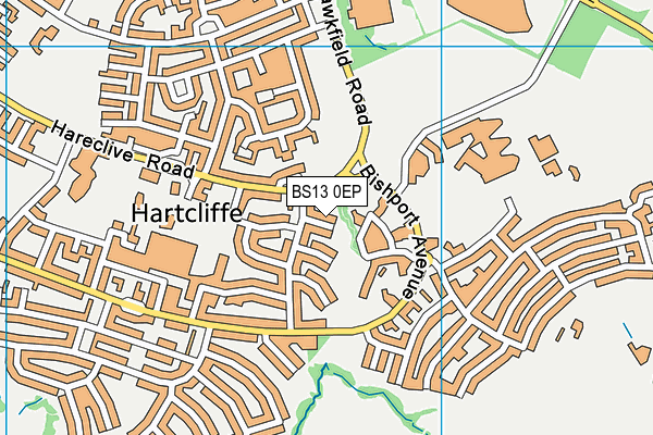 BS13 0EP map - OS VectorMap District (Ordnance Survey)