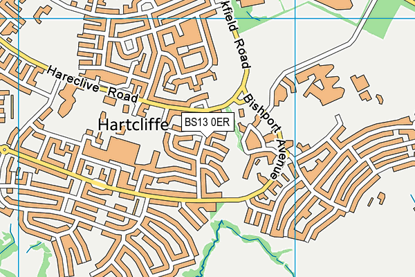 BS13 0ER map - OS VectorMap District (Ordnance Survey)