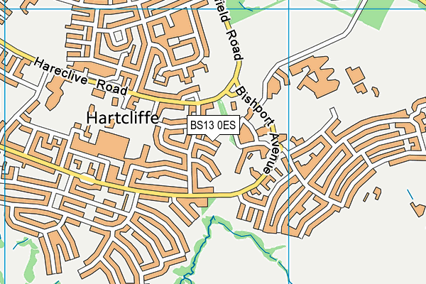 BS13 0ES map - OS VectorMap District (Ordnance Survey)