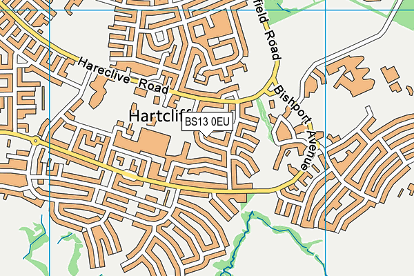BS13 0EU map - OS VectorMap District (Ordnance Survey)