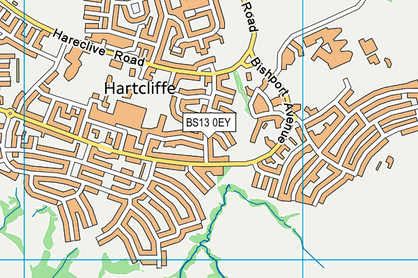 BS13 0EY map - OS VectorMap District (Ordnance Survey)