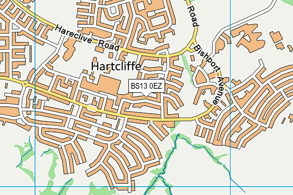 BS13 0EZ map - OS VectorMap District (Ordnance Survey)