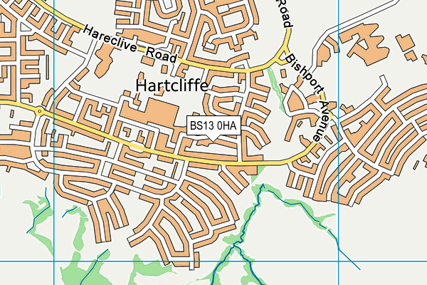 BS13 0HA map - OS VectorMap District (Ordnance Survey)