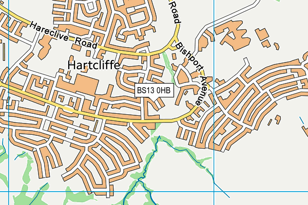 BS13 0HB map - OS VectorMap District (Ordnance Survey)