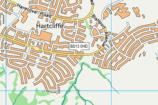 BS13 0HD map - OS VectorMap District (Ordnance Survey)