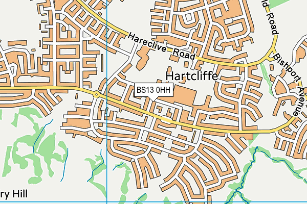 BS13 0HH map - OS VectorMap District (Ordnance Survey)