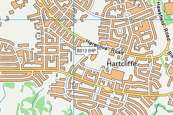 BS13 0HP map - OS VectorMap District (Ordnance Survey)