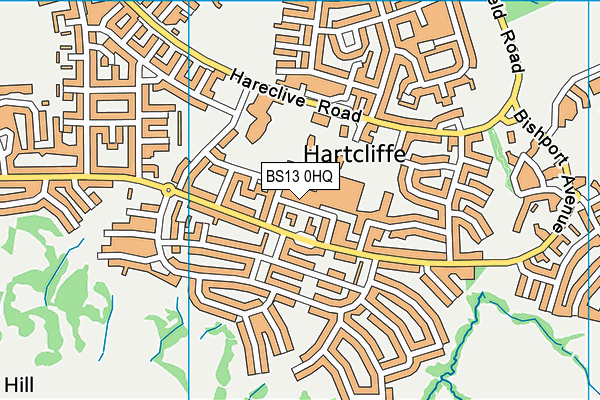BS13 0HQ map - OS VectorMap District (Ordnance Survey)