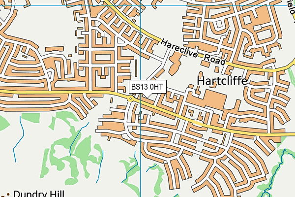 BS13 0HT map - OS VectorMap District (Ordnance Survey)