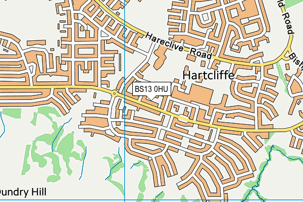 BS13 0HU map - OS VectorMap District (Ordnance Survey)