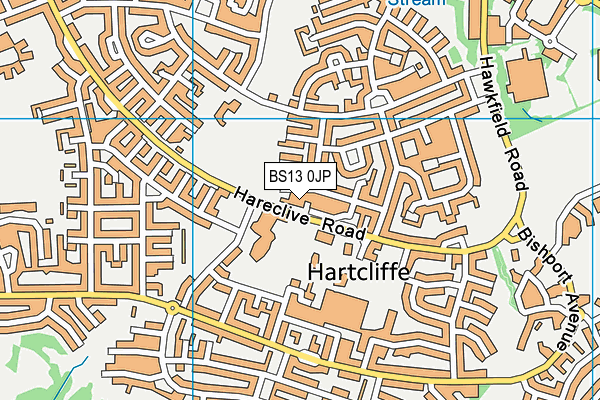 BS13 0JP map - OS VectorMap District (Ordnance Survey)
