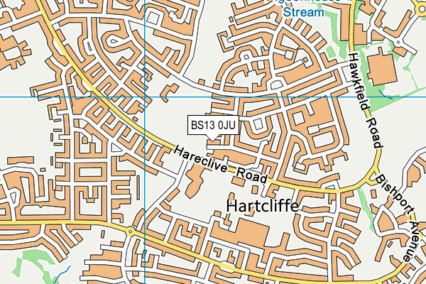 BS13 0JU map - OS VectorMap District (Ordnance Survey)