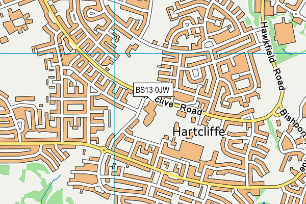 Hartcliffe Nursery School and Children's Centre map (BS13 0JW) - OS VectorMap District (Ordnance Survey)