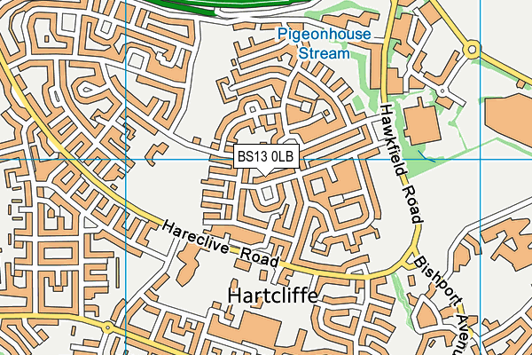 BS13 0LB map - OS VectorMap District (Ordnance Survey)
