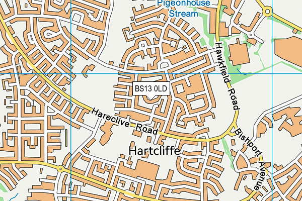 BS13 0LD map - OS VectorMap District (Ordnance Survey)