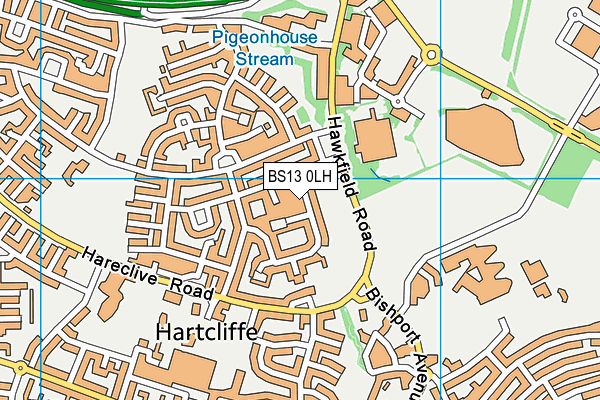 BS13 0LH map - OS VectorMap District (Ordnance Survey)