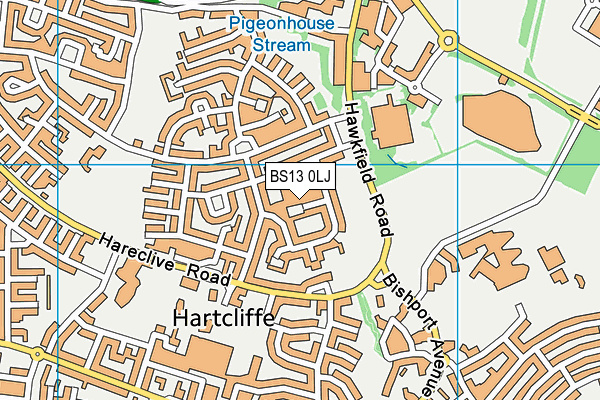 BS13 0LJ map - OS VectorMap District (Ordnance Survey)