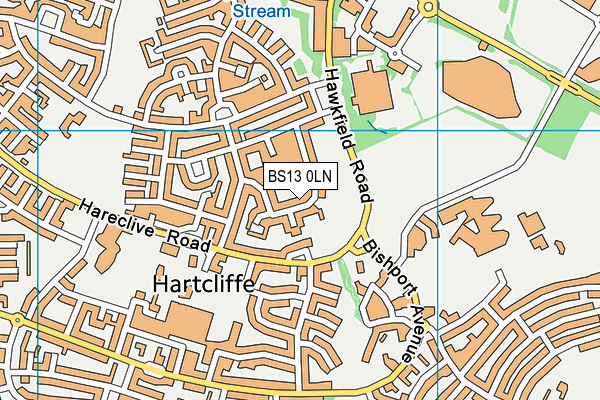 BS13 0LN map - OS VectorMap District (Ordnance Survey)