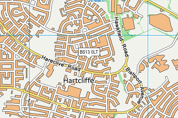 BS13 0LT map - OS VectorMap District (Ordnance Survey)