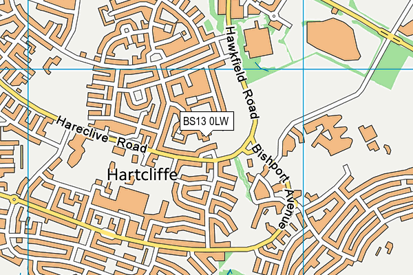 BS13 0LW map - OS VectorMap District (Ordnance Survey)