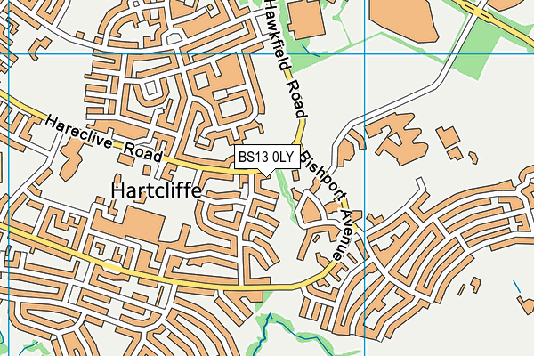 BS13 0LY map - OS VectorMap District (Ordnance Survey)