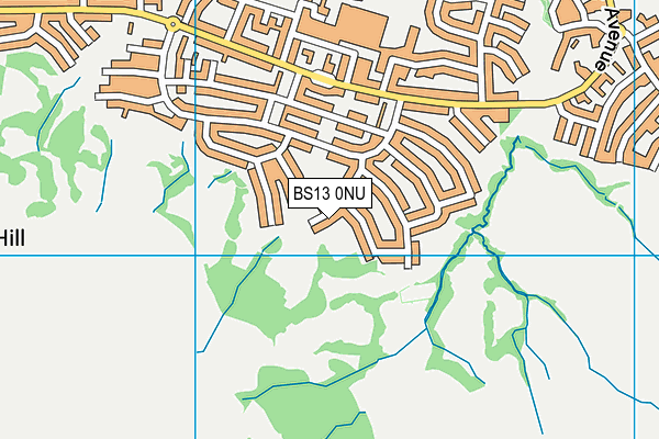 BS13 0NU map - OS VectorMap District (Ordnance Survey)