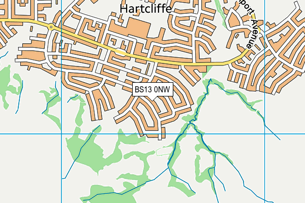 BS13 0NW map - OS VectorMap District (Ordnance Survey)