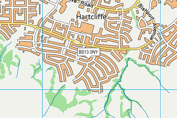 BS13 0NY map - OS VectorMap District (Ordnance Survey)