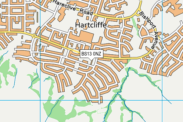 BS13 0NZ map - OS VectorMap District (Ordnance Survey)