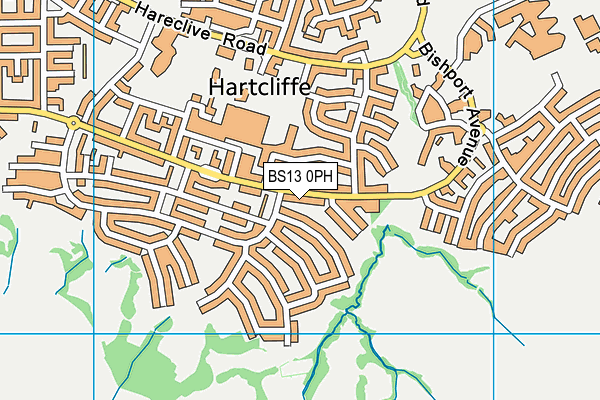 BS13 0PH map - OS VectorMap District (Ordnance Survey)