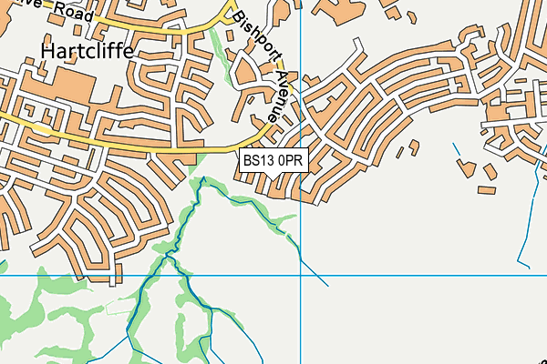 BS13 0PR map - OS VectorMap District (Ordnance Survey)