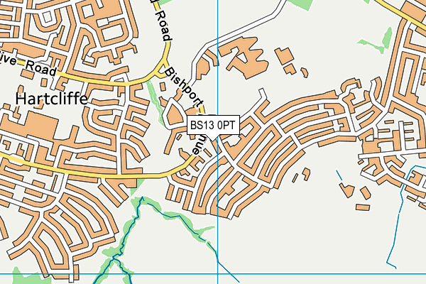 BS13 0PT map - OS VectorMap District (Ordnance Survey)